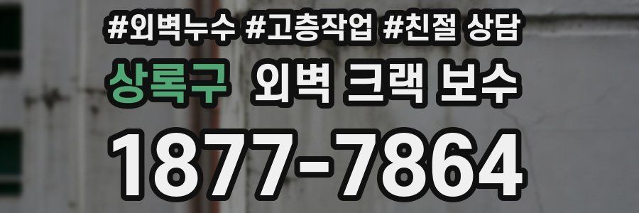 상록구 외벽 크랙 보수