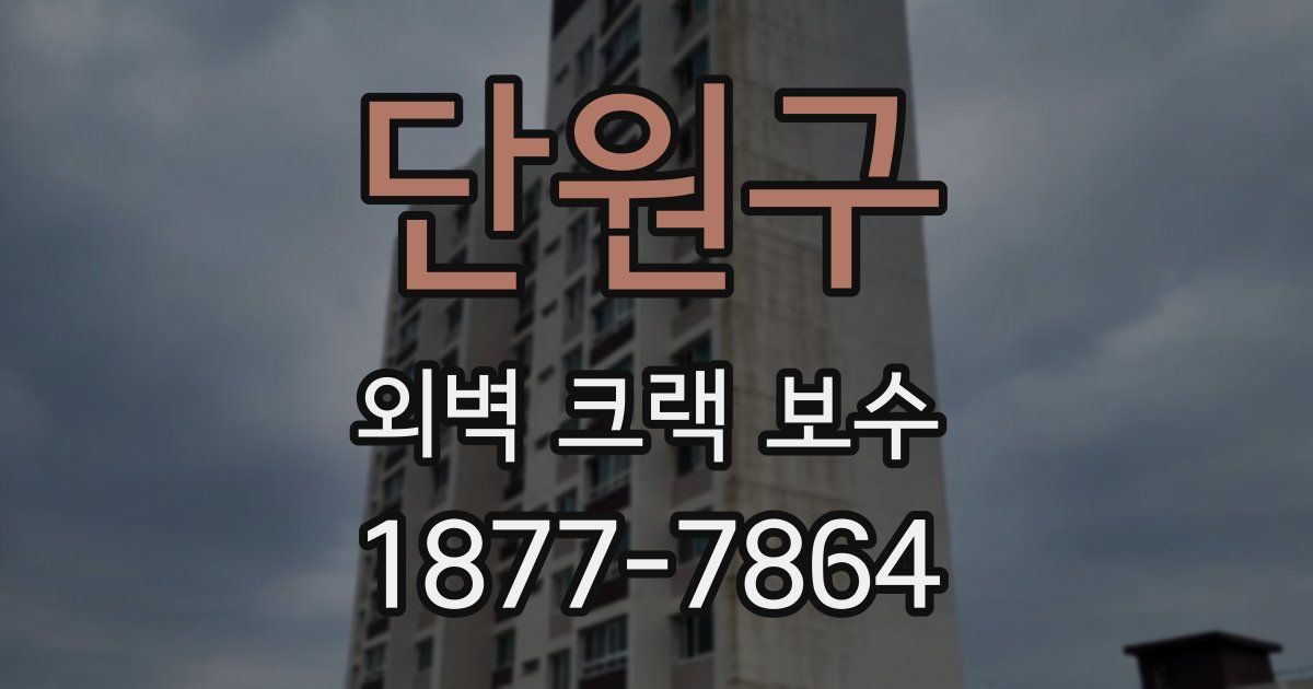 단원구 외벽 크랙 보수