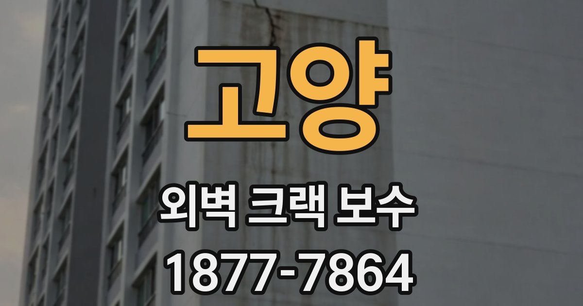 고양 외벽 크랙 보수