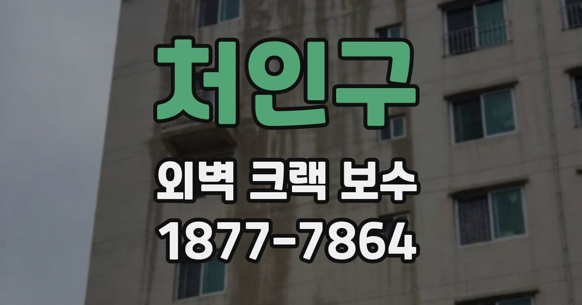 처인구 외벽 크랙 보수