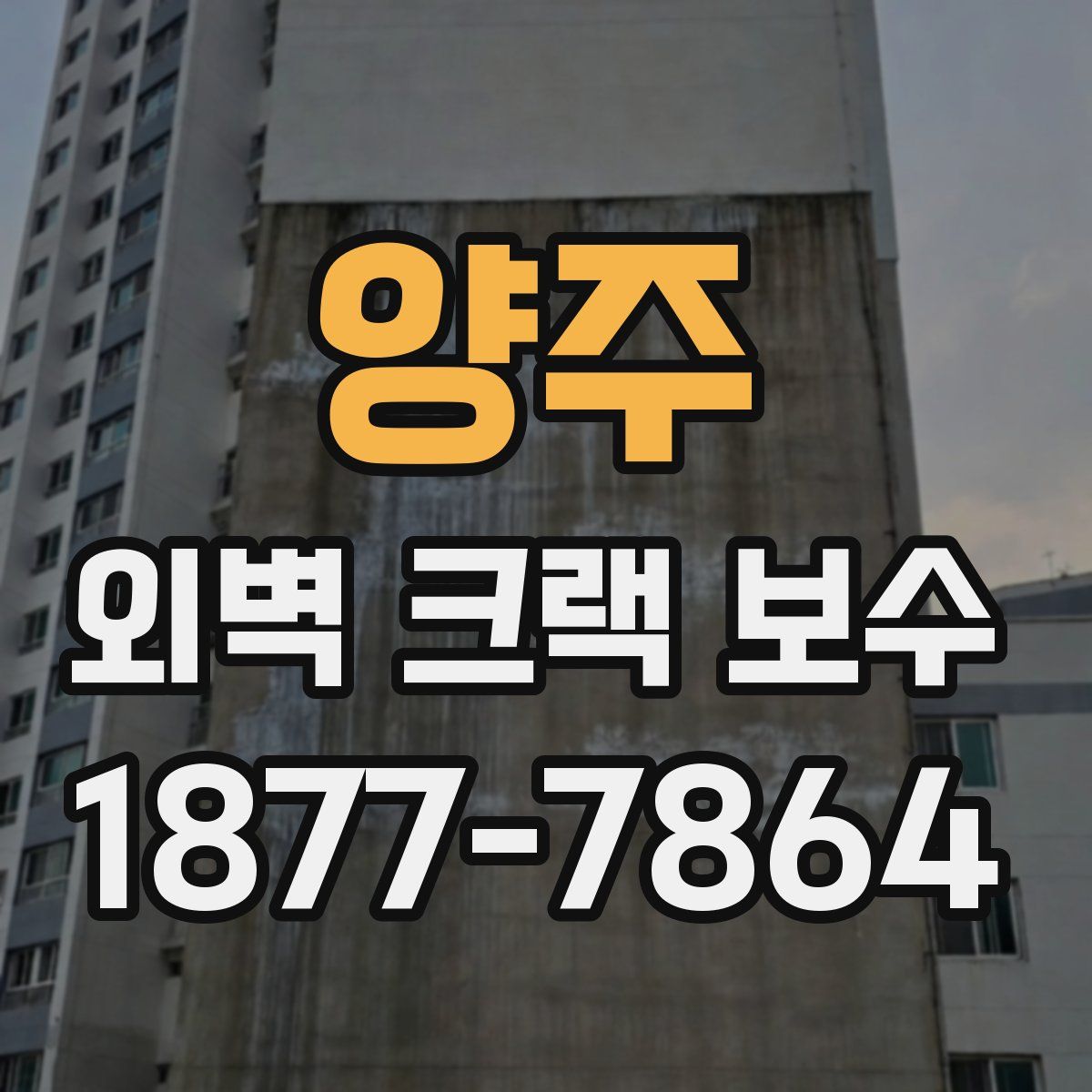 양주 외벽 크랙 보수