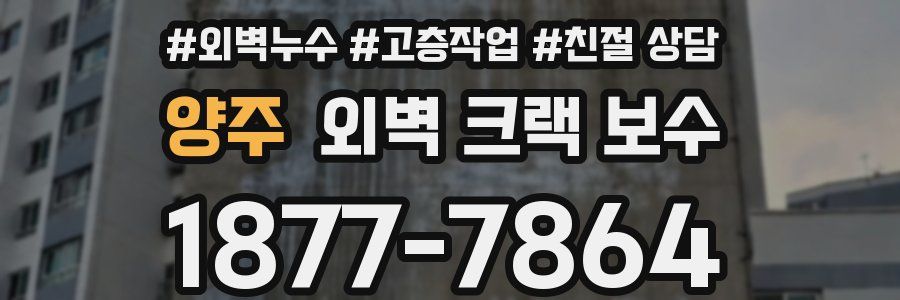 양주 외벽 크랙 보수
