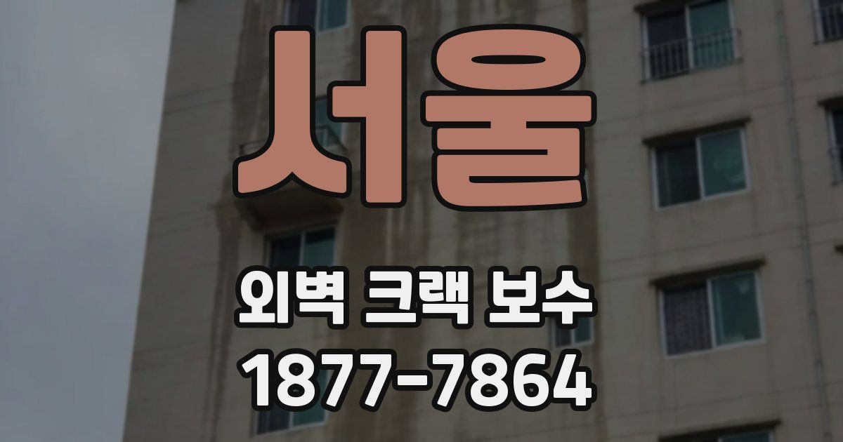 서울 외벽 크랙 보수