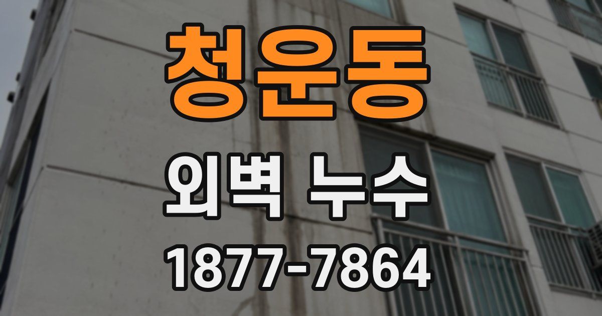 청운동 외벽 누수