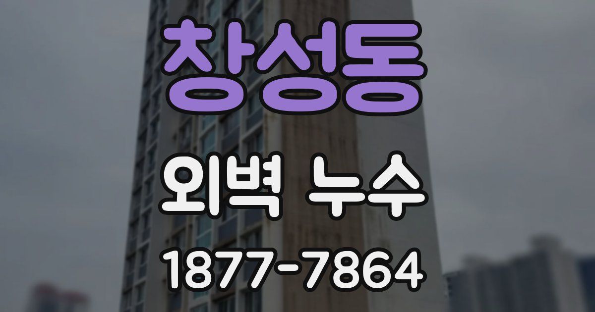 창성동 외벽 누수