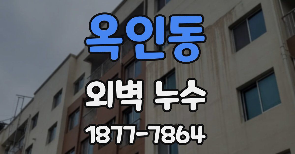 옥인동 외벽 누수