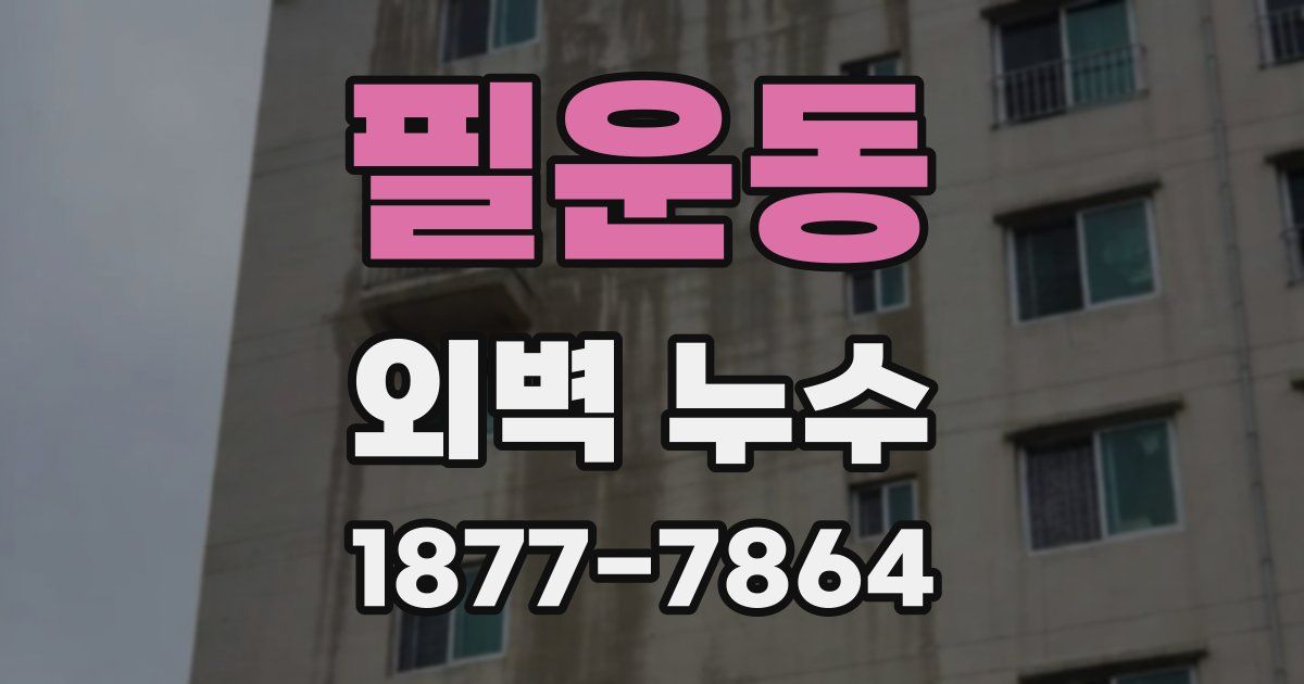 필운동 외벽 누수