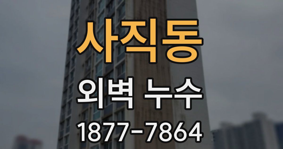 사직동 외벽 누수