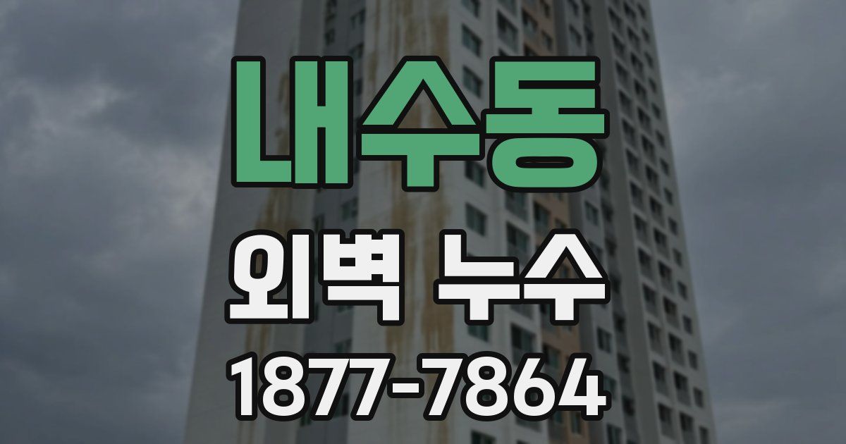 내수동 외벽 누수