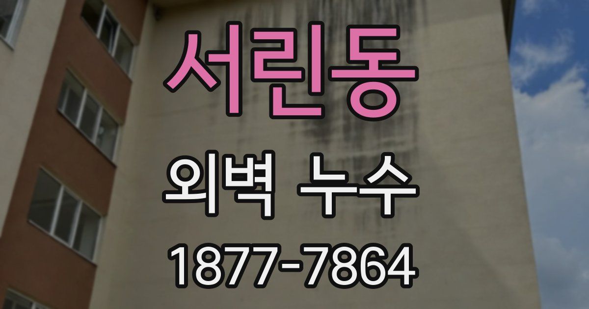 서린동 외벽 누수