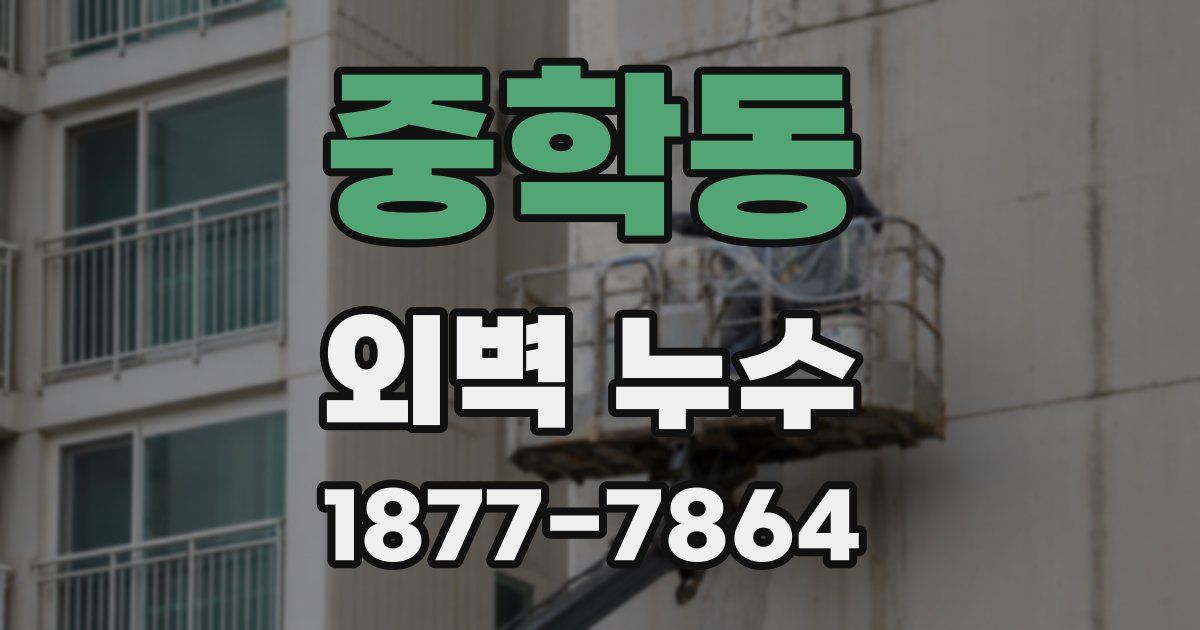 중학동 외벽 누수