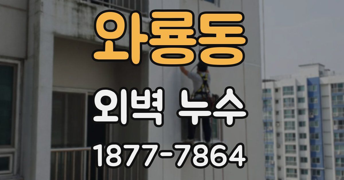 와룡동 외벽 누수