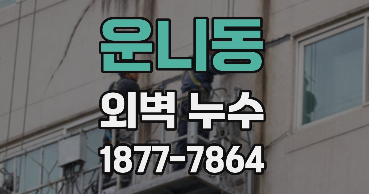 운니동 외벽 누수