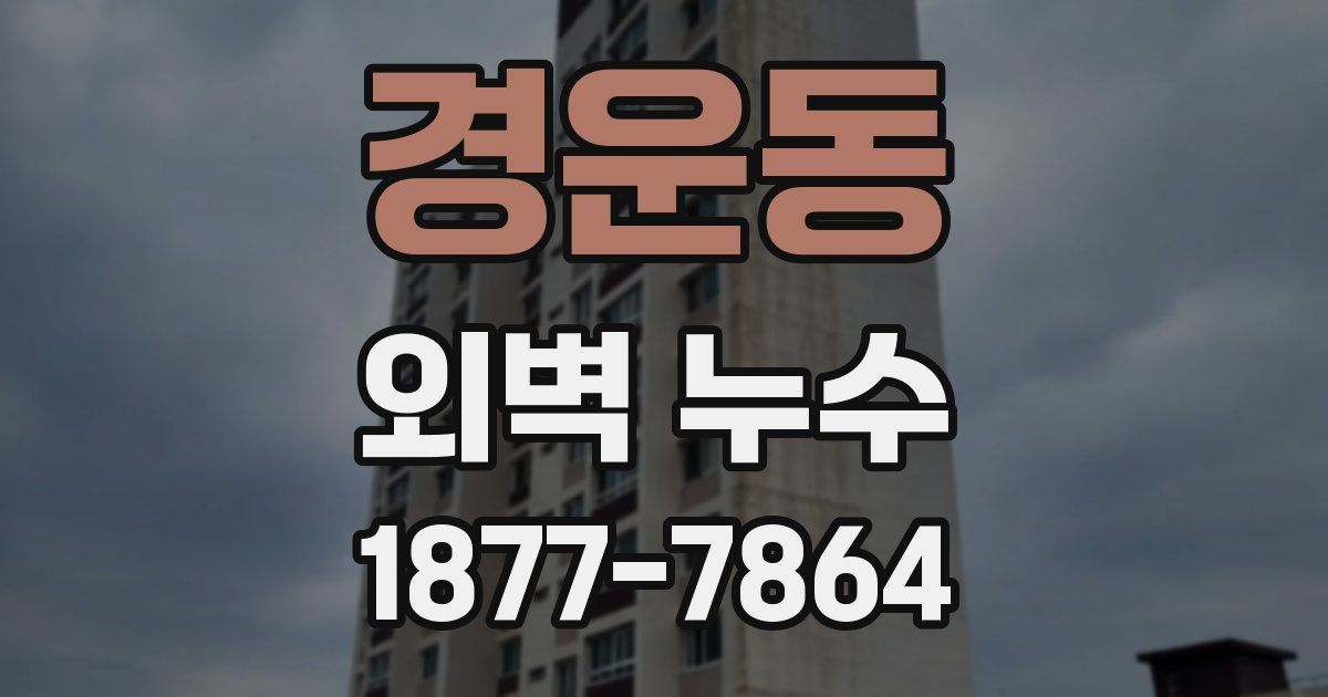 경운동 외벽 누수