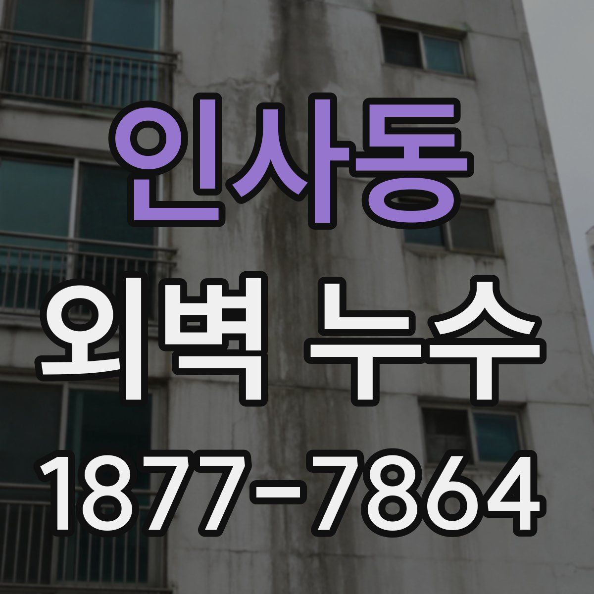 인사동 외벽 누수