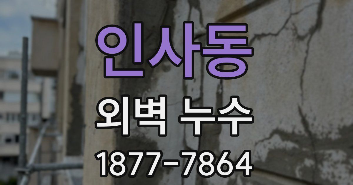 인사동 외벽 누수