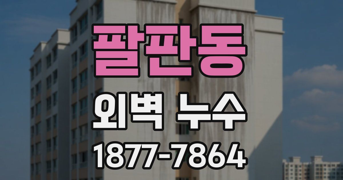 팔판동 외벽 누수