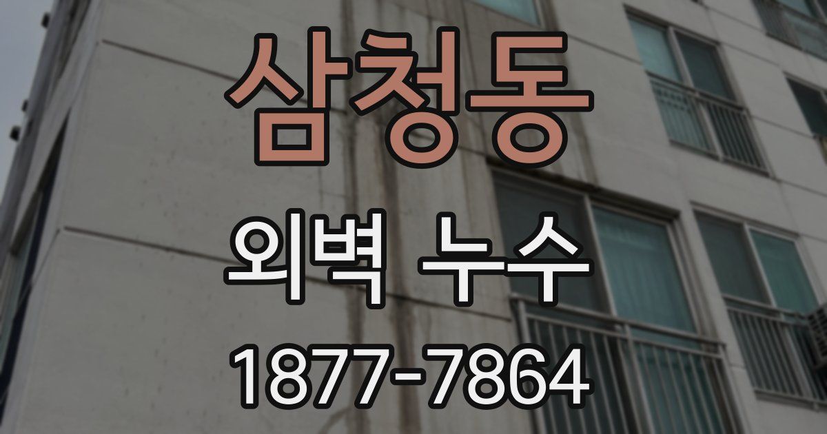 삼청동 외벽 누수