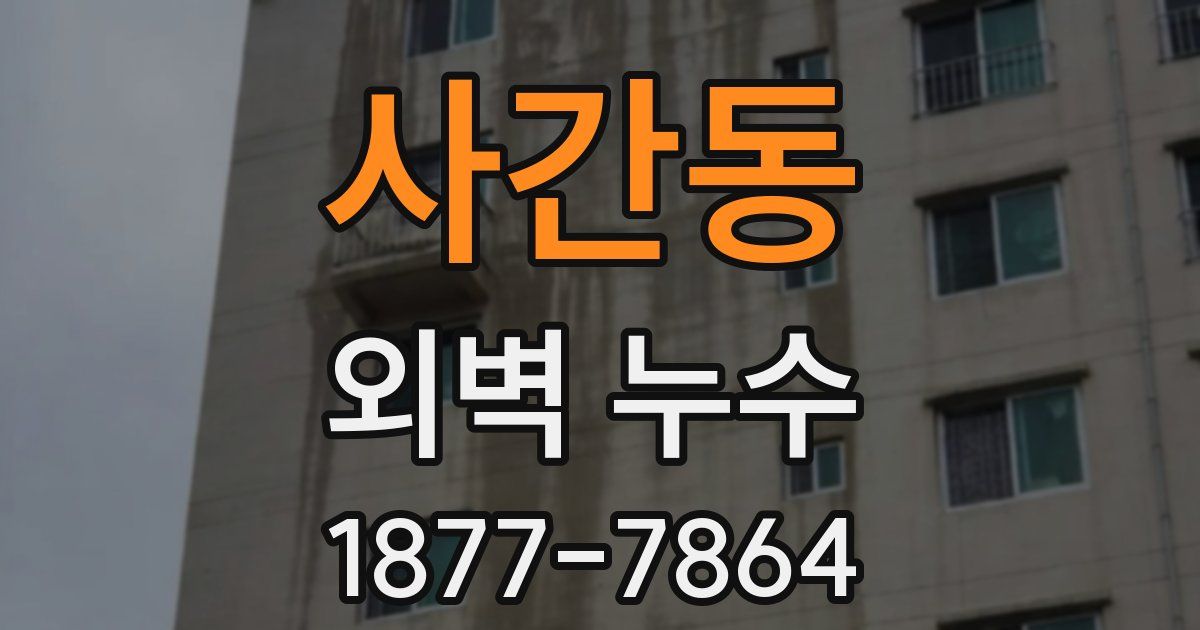 사간동 외벽 누수