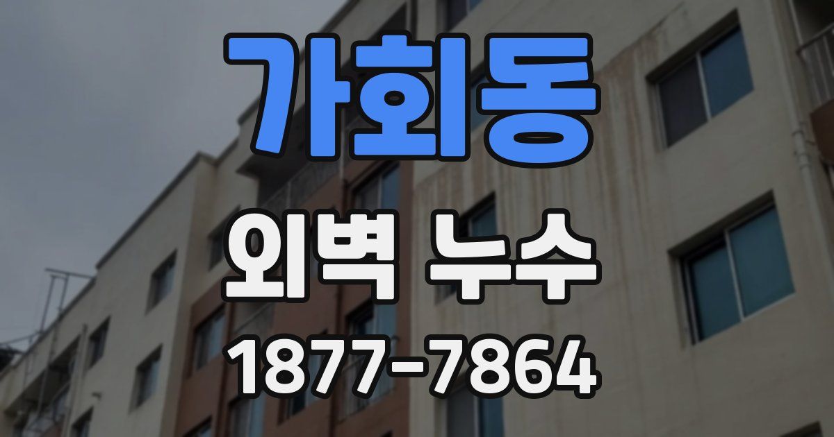 가회동 외벽 누수