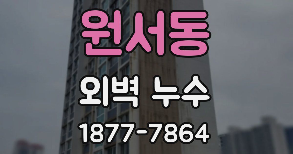 원서동 외벽 누수