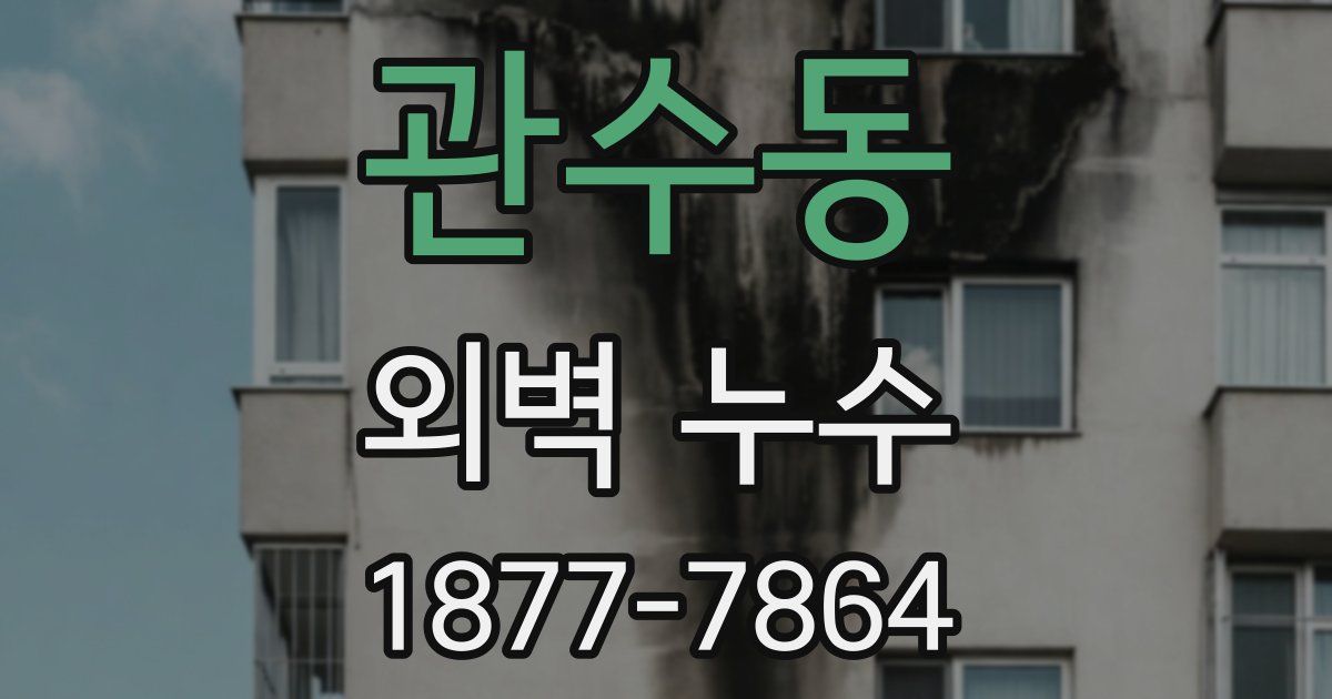 관수동 외벽 누수