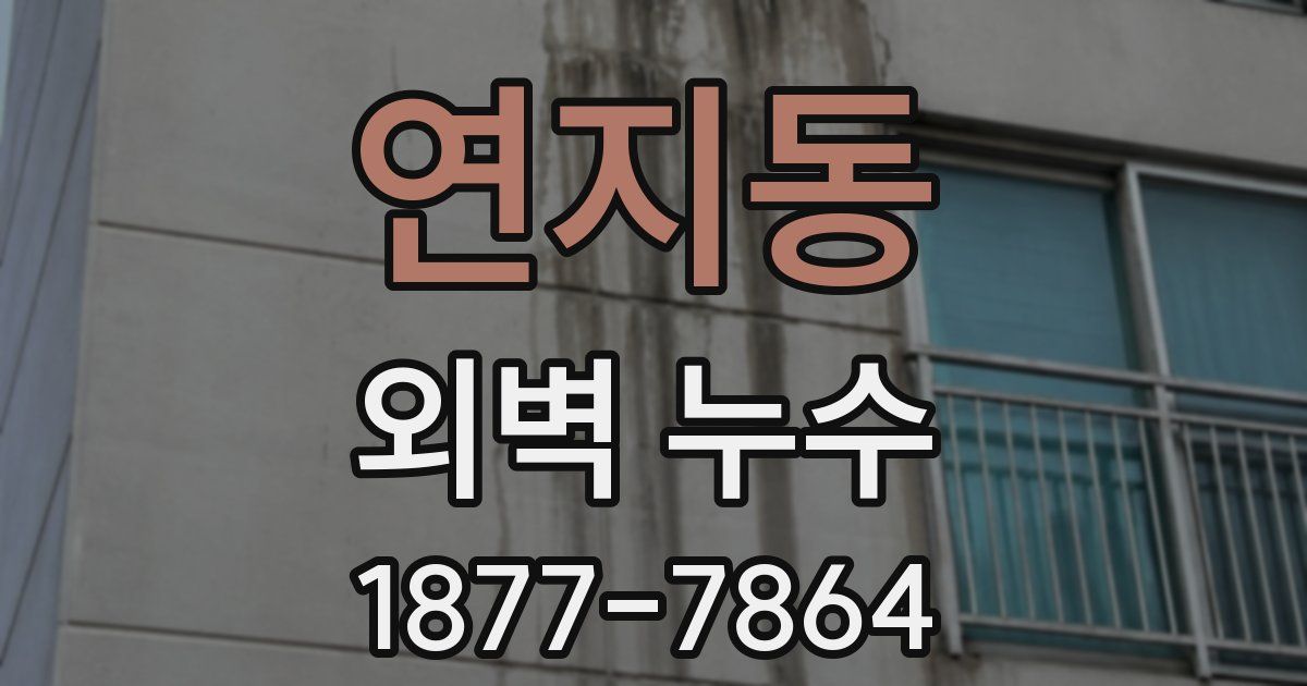 연지동 외벽 누수