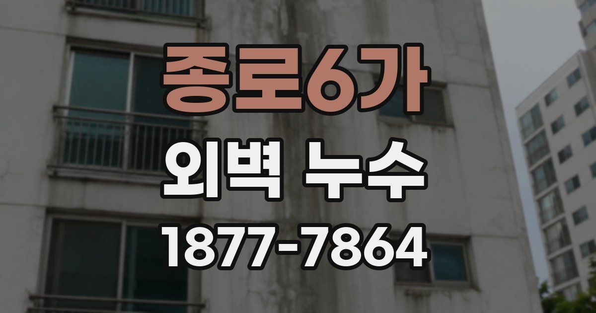 종로6가 외벽 누수