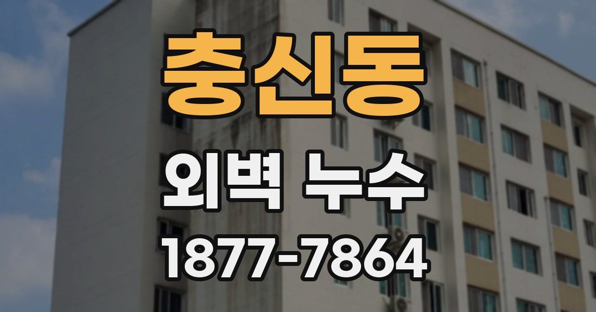 충신동 외벽 누수