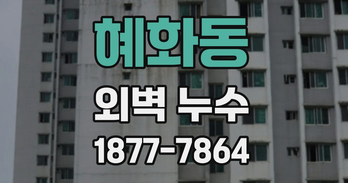 혜화동 외벽 누수
