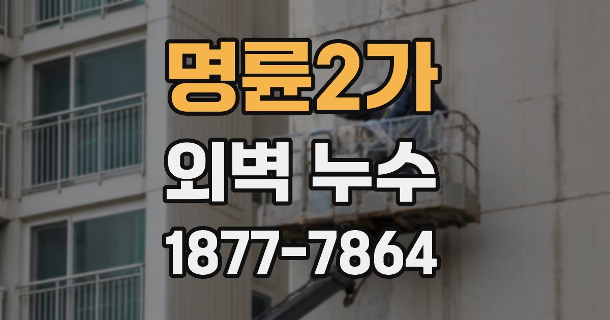명륜2가 외벽 누수