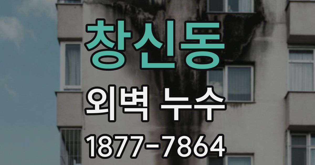 창신동 외벽 누수