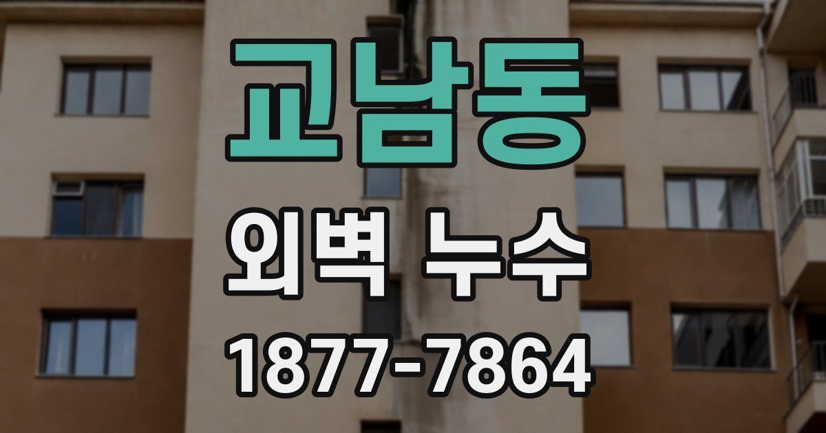 교남동 외벽 누수