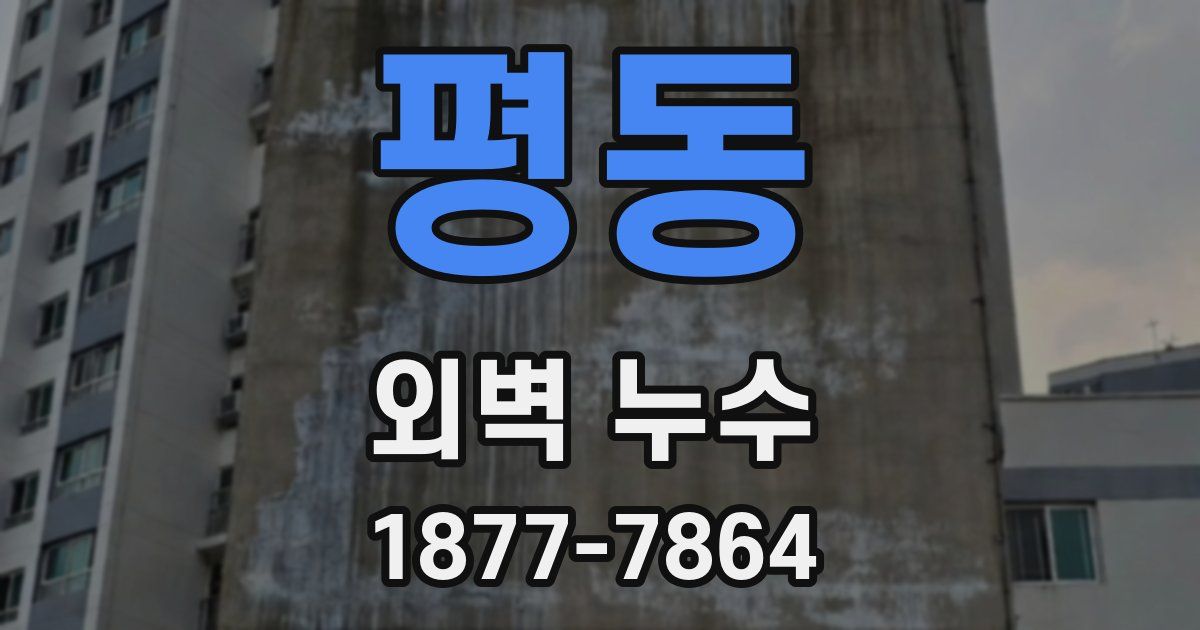 평동 외벽 누수