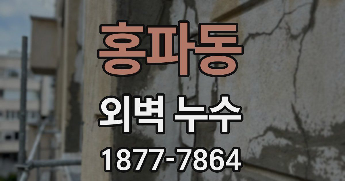 홍파동 외벽 누수