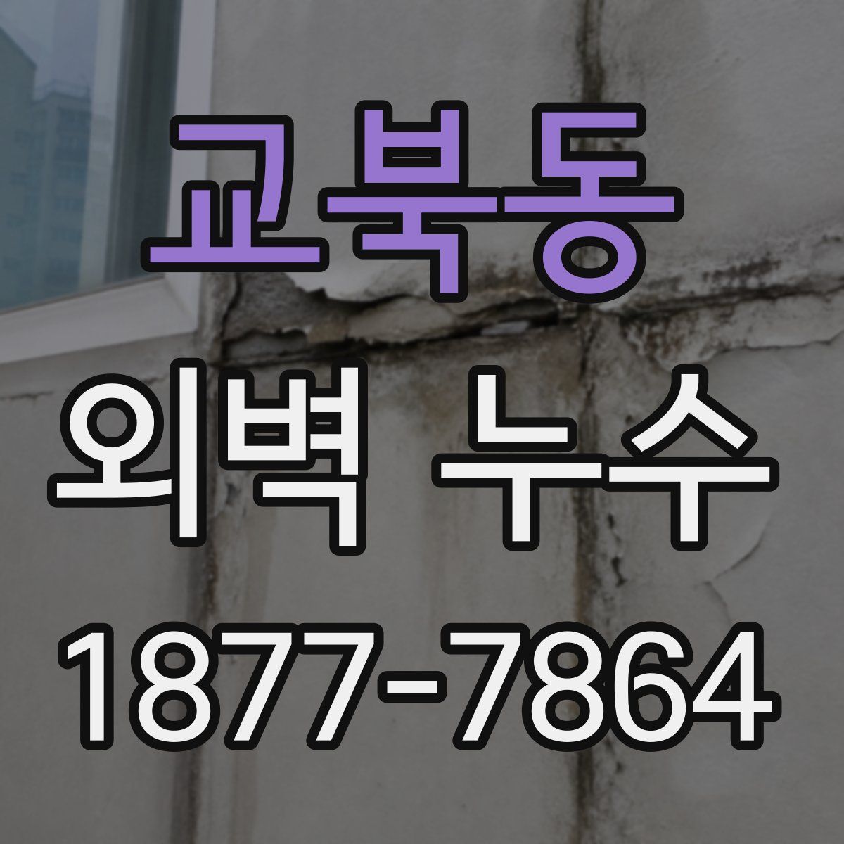 교북동 외벽 누수