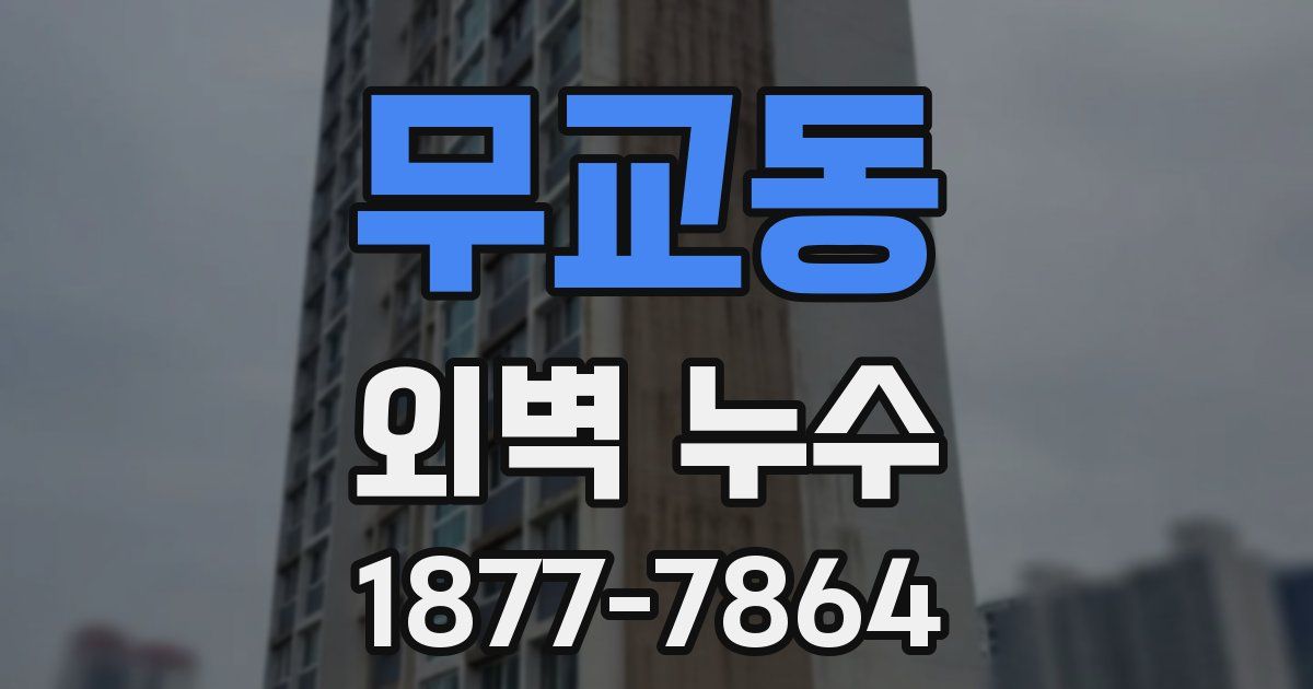 무교동 외벽 누수