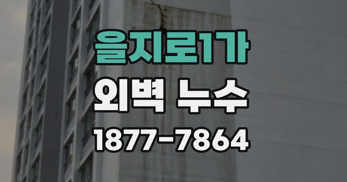 을지로1가 외벽 누수