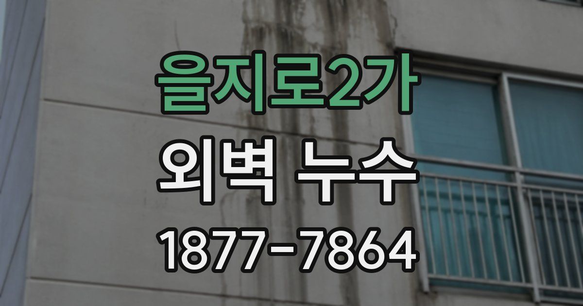을지로2가 외벽 누수