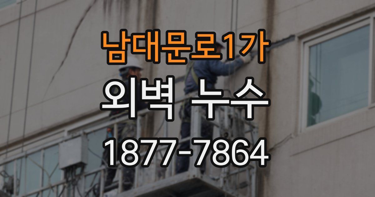 남대문로1가 외벽 누수