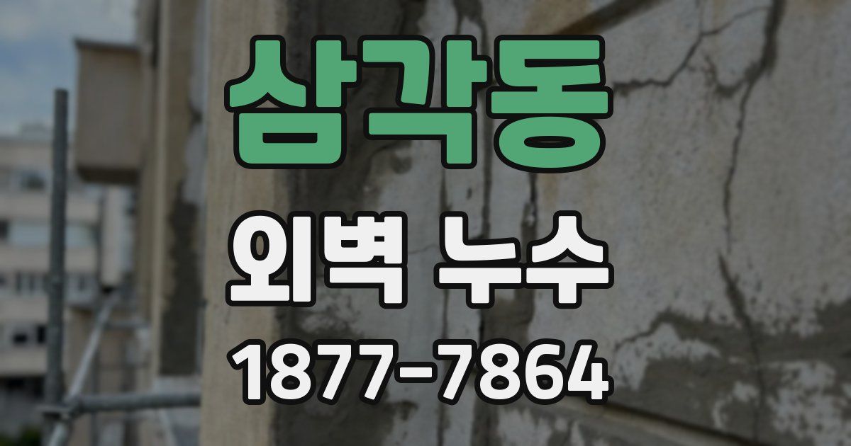 삼각동 외벽 누수
