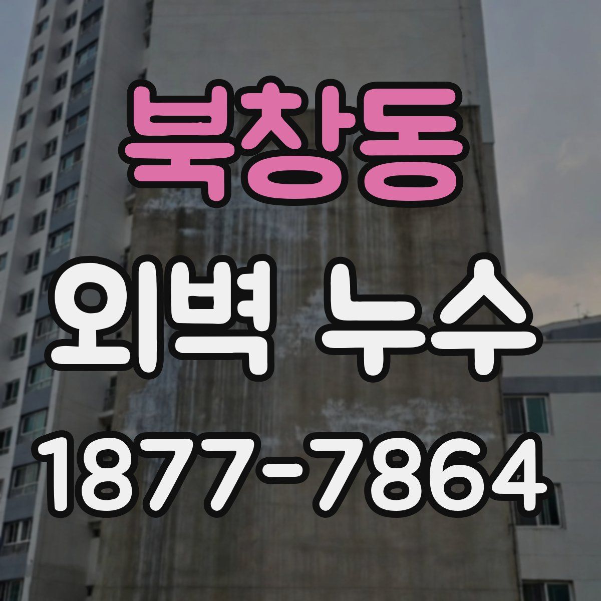 북창동 외벽 누수