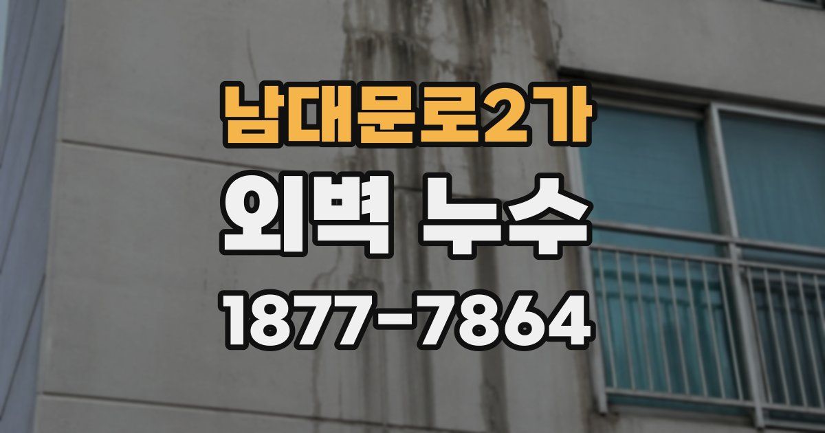 남대문로2가 외벽 누수