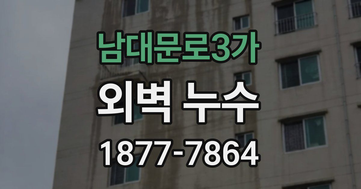 남대문로3가 외벽 누수