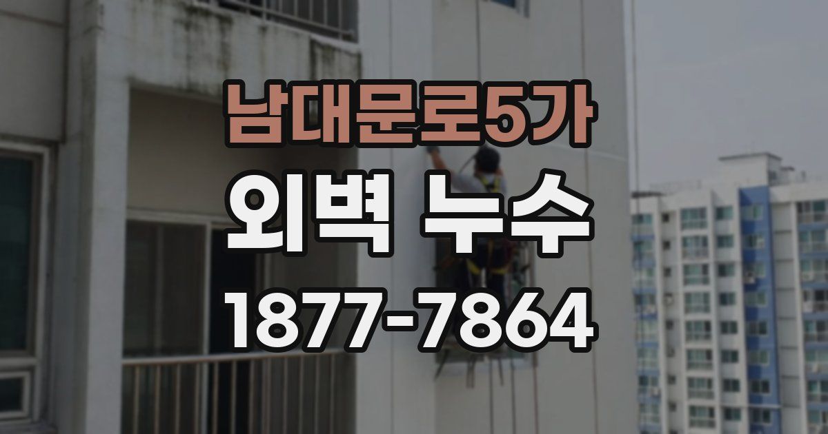 남대문로5가 외벽 누수