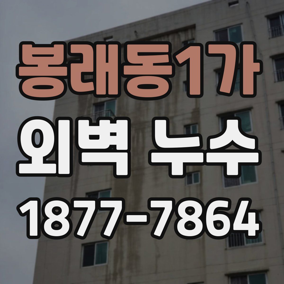 봉래동1가 외벽 누수