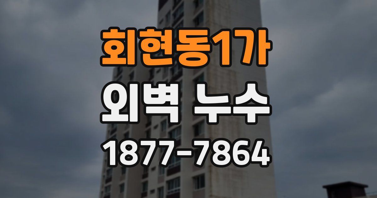 회현동1가 외벽 누수