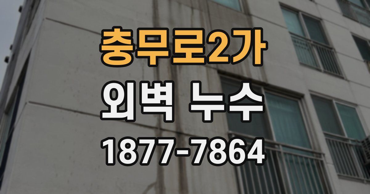 충무로2가 외벽 누수