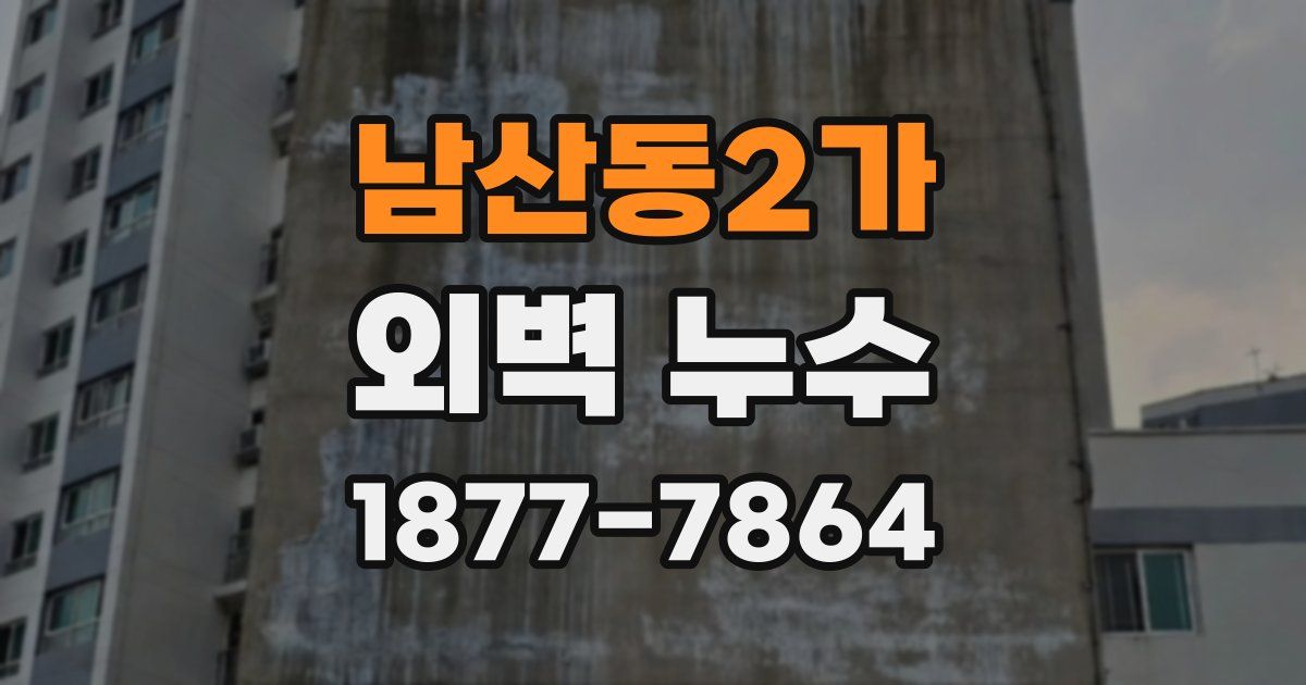 남산동2가 외벽 누수