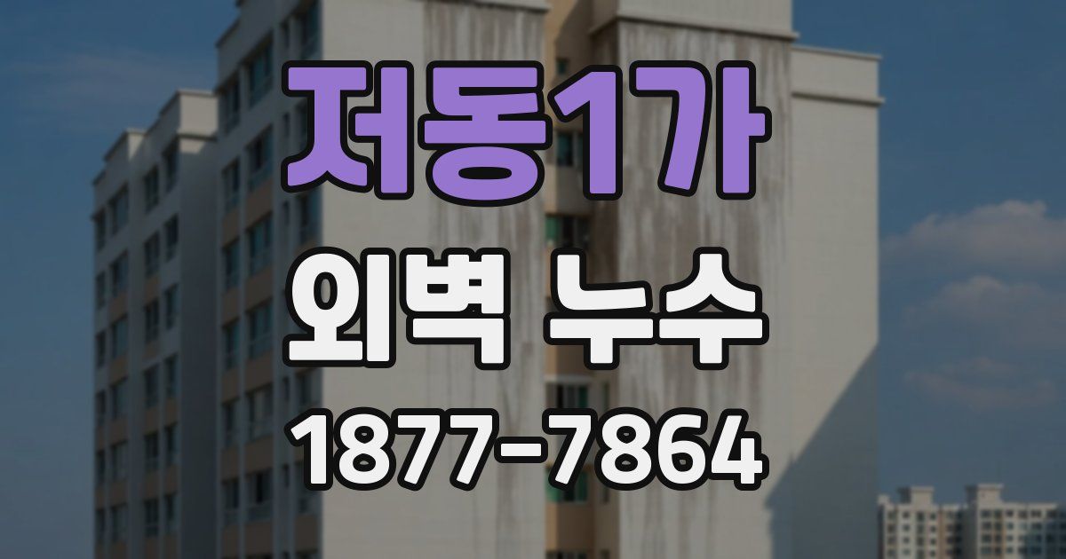 저동1가 외벽 누수
